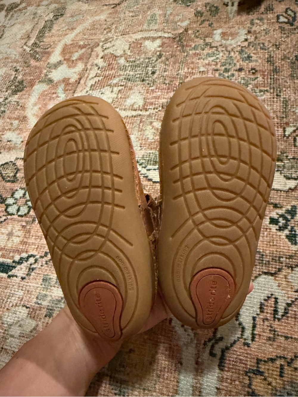 Toddler Stride Rite Mary Janes in Cognac - Picture 4 of 4